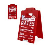 Segnaletica per Tariffe di Answer Desk, 15,8x9,7cm Regali per Scrivania Ufficio Divertenti Acrilico Decorazione Divertente per Ufficio Cose Fantastiche per Colleghi (Stile Bradipo)