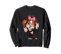 Segnaletica Pop Spaniel Puppy Girl Winking Double Peace Felpa