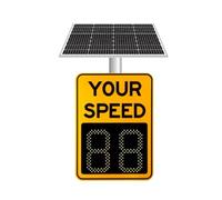 Segnaletica radar solare per il limite di velocità, display a LED per zone | Impostazione del limite di velocità regolabile, cartello di visualizzazione della velocità radar da 500 mm x 700 mm, chiara