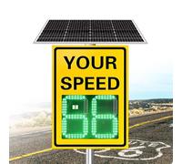 Segnaletica Stradale A Doppia Cifra Con Display A LED For Limiti Di Velocità, Radar Solare, For Università, Autostrade, Strade A Velocità Limitata, Con Limitazioni Di Velocità(Yellow,20''x27'')