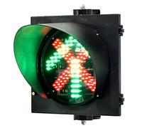 Segnaletica stradale a LED ad alta luminosità, 30 cm, verde e rossa, per strade, caselli autostradali e parcheggi - Segnale di avvertimento industriale resistente, DC12V