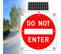 Segnaletica stradale lampeggiante DO NOT ENTER a energia solare