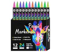 Segnali A Doppia Faccia - Di Journaling, Di Punta Fine, Penne A Pennello Per Journaling, Evidenziatori A Secco Rapidi | Penne Per D'arte Per Bambini Da Colorare Per Adult