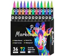 Segnali A Doppia Faccia - Di Journaling, Di Punta Fine, Penne A Pennello Per Journaling, Evidenziatori A Secco Rapidi | Penne Per D'arte Per Bambini Da Colorare Per Adult