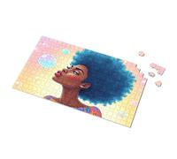 Segnali da bar vintage con bolle colorate e stampe audaci, puzzle con immagine di uomo caverna bar roba per la stanza dei ragazzi (1000 pezzi)