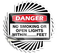 Segnali decorativi per auto, con scritta in lingua inglese "Man Decor for Car - Funny Outdoor Decor danger, no smoking or open lights within foot, resistente allo sbiadimento, piccolo bar cartelli per