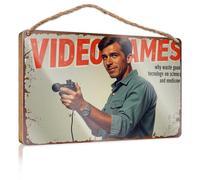 Segnali decorativi per fattoria e videogiochi: tecnologia abusata nella scienza e nella medicina, cartello in legno autunnale, decorazione per ufficio e camera da letto (20 x 30 cm)