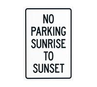 Segnali di avvertimento in metallo con scritta "No Parking Sunrise To Sunset In Daylight", cartello di sicurezza con scritta in lingua inglese "Cautions Security", per decorazione da parete per affari