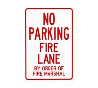 Segnali di avvertimento in metallo Fire Lane By Order of Fire Marshal, Cautions Security, cartello di sicurezza per decorazione da parete per affari stradali, 20 x 30 cm