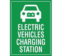 Segnali Di Avvertimento, Stazione Di Ricarica Per Veicoli Elettrici Cartelli Segnale Di Pericolo Retrò Segni Targa In Metallo,Targhe Da Parete Per Proprietà Privata,Negozio,Casa,20X30Cm