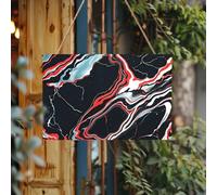 Segnali di benvenuto Cartello personalizzato in legno per porta d'ingresso marmo nero e rosso segni in legno targa in legno incompiuta con corda decorazione domestica cartello da giardino per giardino