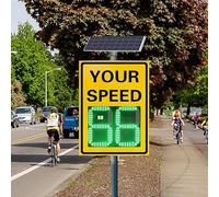 Segnali di limite di velocità a LED ad energia solare, display radar con telecomando, resistente alle intemperie e facile da montare per una maggiore sicurezza stradale