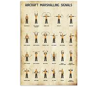 Segnali di manovra per aerei, targhe in metallo, guida allo studio delle conoscenze dei piloti, poster, targhe educative per uffici aeronautici, decorazioni artistiche da parete per la casa, 12x16