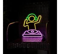 Segnali di neon extraterrestri per la decorazione del muro per la grotta dell'uomo le luci della stanza illuminano le decorazioni della festa di compleanno