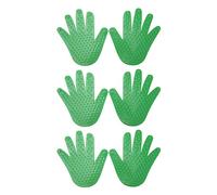 Segnali di pavimento a forma di mano Non slip PVC Spot Spot Marker per l'Educazione Preschool Attività di classe dell'asilo 3 coppie (Verde)