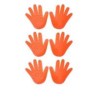 Segnali di pavimento a forma di mano Non slip PVC Spot Spot Marker per l'Educazione Preschool Attività di classe dell'asilo 3 coppie (Arancia)
