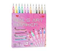 Segnali di per chiodi in gel 12 colori, strumento di disegno di unghie di lunga durata, per il disegno 'arte punto di pittura che punteggia la manicure