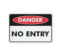 Segnali di pericolo nessun ingresso all'esterno, alluminio stampato UV 30,5 x 20,3 cm, resistente alle intemperie e di sicurezza per la casa o l'affare