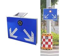 Segnali di separazione delle corsie lampeggianti illuminati a LED, segnali di sicurezza stradale solari(40 * 60cm)