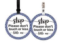 Segnali di sicurezza per auto con scritta "Do Not Touch Baby", confezione da 2, per neonati, smettere di toccare il seggiolino dell'auto o per il passeggino, senza toccare gli accessori per auto.