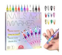 Segnali Di Smalto Per Unghie - Kit Penne Per Smalto Gel Da 12 Pezzi | Penne Per Fodera Per Gel Di Gêl Per L'arte Di Unghie, Artigianato Fai -da -te, Salone Di Bellezza, Uso Domestico, Donne, Ragazze,