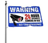 Segnali di videosorveglianza con scritta "Man Cabe Decor, No Trespassing Violators Will Be Prosecututed", bandiera da uomo roba strana (30 x 45 cm)