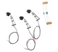 Segnali ferroviari modello N scala 3pcs LED pre-cablati | LED rossi e verdi, resistenze pre-cablate, funzionamento a 12 V, segnaletica realistica del blocco, costruzione