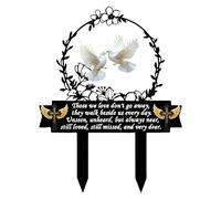 Segnali gravi commemorativi, decorazioni gravi 2 ° del cimitero acrilico | Cuore e attraversamento della simpatia commemorativa I pennarelli tomba per il giardino di cantiere all'aper