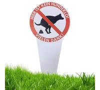 Segnali per cortile con scritta "No Dog Poop Sign", cartello da pavimento a doppia faccia, accattivante avvertimento novità bavaglio attenzione pali da cortile per casa, giardino, erba, animali