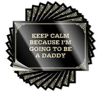Segnali per studenti autisti ad alta tensione, resistenti ai raggi UV, con scritta "Keep Calm Because I'm Going to Be A Daddy", in vinile, da parete, per casa e bar (8 x 12 cm, 5 pezzi)