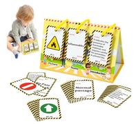 Segnali stradali giocattoli, giocattolo flash card 72x stradali educativi