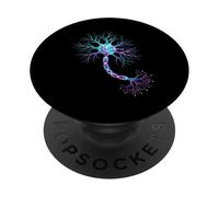 Segnali variopinti di scienza del cervello delle cellule neuronali di neurobiologia PopSockets PopGrip Adesivo