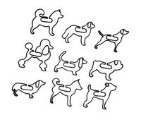 Segnalibri a forma cane da 9 Segnalibri in plastica stampati in 3D Clip per supporto per pagina libro per amanti dei libri Studente che legge nel diario Indicatore per cani adorabili