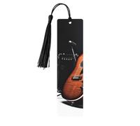 Segnalibri a forma di chitarra con nappe, segnalibro in legno per donne e uomini, segnalibro fatto a mano per gli amanti dei libri, segnalibri per pagine di lettura, etichette in legno, ornamenti