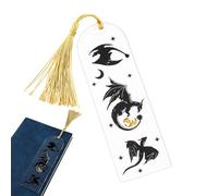 Segnalibri a forma di drago per bambini, in acrilico, a quattro ali, segnalibri creativi, fantastici segnalibri con nappa, piccoli segnalibri per adulti e bambini, accessori per libri