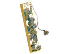 Segnalibri a forma di fiore cavo con catena, decorativo, in metallo, ideale come regalo di apprezzamento per insegnanti e lettori