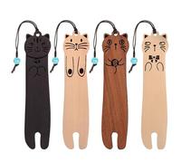 Segnalibri A Forma Di Gatto Da 4 Pezzi, Segnalibri In Legno, Segnalibri Carini, Segnalibri Creativi, Segnalibri Da Lettura, Segnalibri Regalo