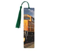 Segnalibri a forma di treno merci con nappe, segnalibro in legno per donne e uomini, segnalibro fatto a mano per gli amanti dei libri, segnapagine di lettura, etichette in legno, ornamenti regalo di