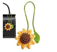 Segnalibri all'uncinetto | Segnalibri margherite con girasole, tende a maglia con numeri di pagine floreali Fermacravatte per lettori scrittori amanti dei libri
