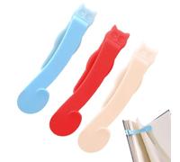 Segnalibri automatici, 3 clip per segnalibri | segnalibri in silicone, simpatici segni di lettura a clip per gli amanti dei libri, segnalibri automatici in silicone, uomini e bambini