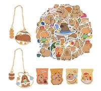 Segnalibri Capibara Da 6 Pezzi, Adesivi Capibara Da 50 Pezzi, Simpatiche Decorazioni Di Animali Dei Cartoni Animati, Segnalibri Di Lettura, Forniture Di Cancelleria