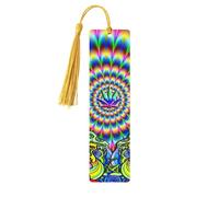 Segnalibri colorati con stampa mandala astratta, 5 segnalibri in legno con nappe, regali per gli amanti dei libri