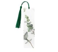Segnalibri con ramoscello verde naturale bianco con nappe, segnalibro in legno per donne e uomini, segnalibro fatto a mano per gli amanti dei libri, segnalibri per pagine di lettura, etichette in