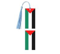Segnalibri con stampa della bandiera della Palestina, 5 segnalibri in legno con nappe, regali per gli amanti dei libri