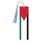 Segnalibri con stampa della bandiera della Palestina, 5 segnalibri in legno con nappe, regali per gli amanti dei libri