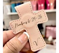 Segnalibri cristiani magnetici personalizzati in pelle con nome biblico versi segnalibro croce segni di libri regali cristiani per donne uomini, regali di compleanno di Natale