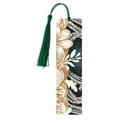 Segnalibri decorativi in legno a tre colori per gli amanti dei libri, segnalibro fai da te fatto a mano con nappe colorate Marcatori di pagina stampati su entrambi i lati, accessori artistici per