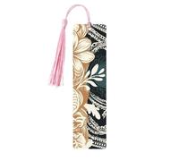 Segnalibri decorativi in legno a tre colori per gli amanti dei libri, segnalibro fai da te fatto a mano con nappe colorate Marcatori di pagina stampati su entrambi i lati, accessori artistici per