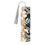 Segnalibri decorativi in legno a tre colori per gli amanti dei libri, segnalibro fai da te fatto a mano con nappe colorate Marcatori di pagina stampati su entrambi i lati, accessori artistici per