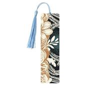 Segnalibri decorativi in legno a tre colori per gli amanti dei libri, segnalibro fai da te fatto a mano con nappe colorate Marcatori di pagina stampati su entrambi i lati, accessori artistici per